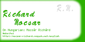 richard mocsar business card