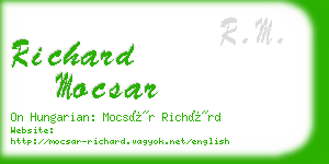 richard mocsar business card